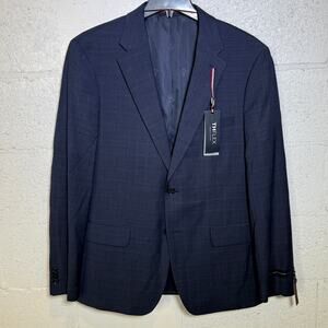 Tommy Hilfiger Men's Modern-Fit Stretch Wool Blend Suit Jacket Blue 42R $450